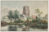 TvB T 447
<br/>
Gezicht op dorp aan het water
<br/>
<em>Huysmans, Constantinus Cornelis (1810-1886)</em>